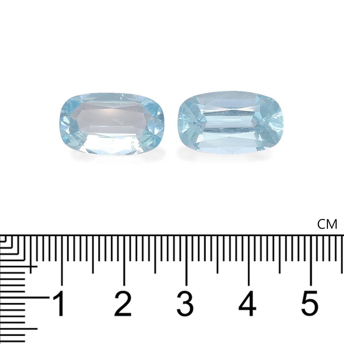 blue aquamarine, 13.7ct cushion cut — view 4