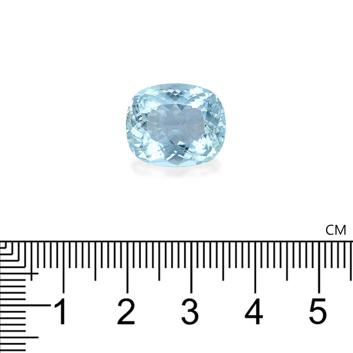 sky blue aquamarine, 11.44ct cushion cut — view 4
