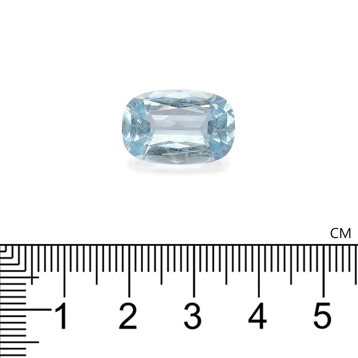 sky blue aquamarine, 9.36ct cushion cut — view 4