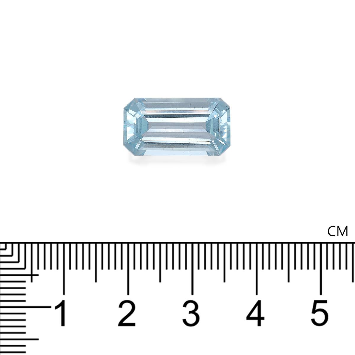 baby blue aquamarine, 7.36ct rectangular cut — view 4