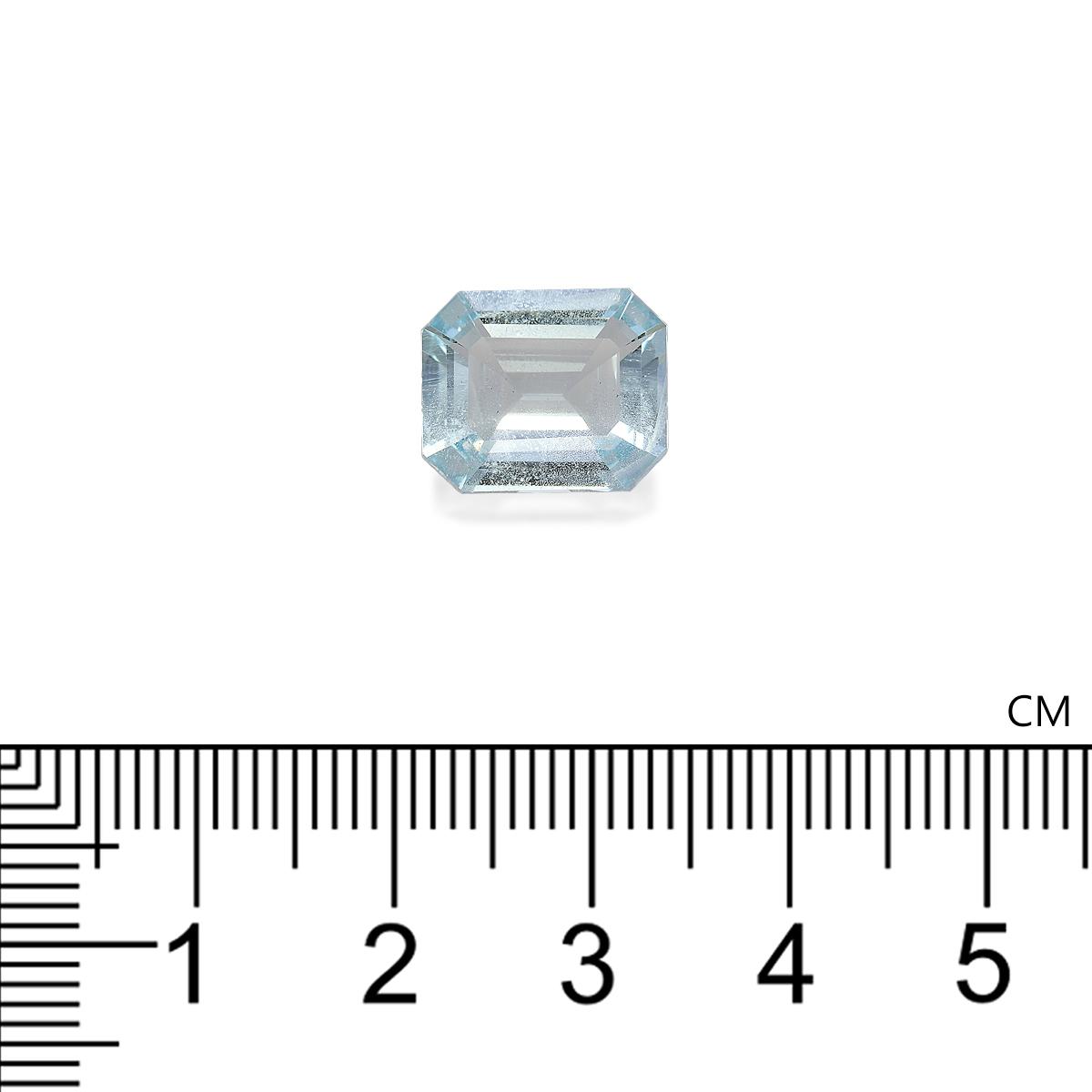 sky blue aquamarine, 5.23ct rectangular cut — view 4