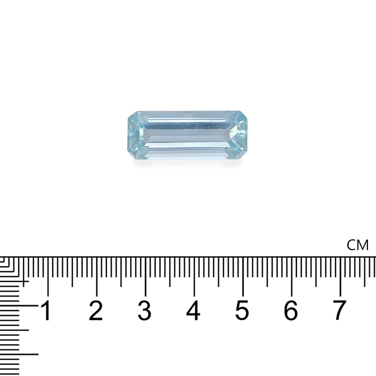 arctic blue aquamarine, 15.83ct rectangular cut — view 4