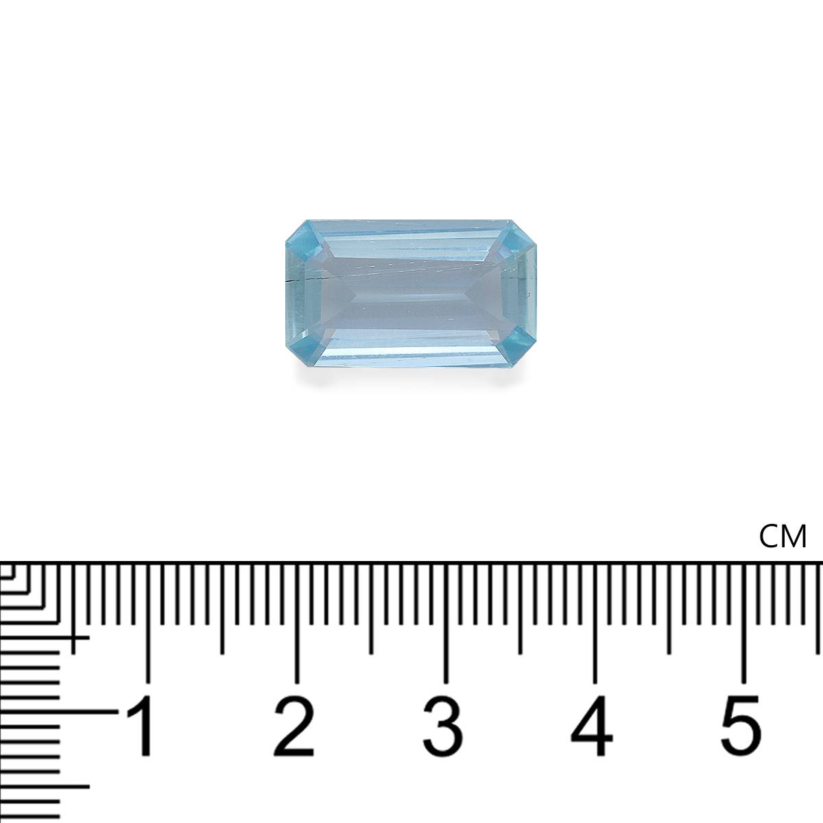baby blue aquamarine, 6.48ct rectangular cut — view 4