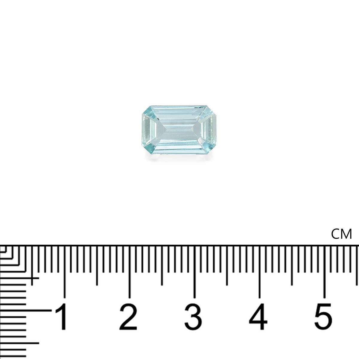 sky blue aquamarine, 2.7ct rectangular cut — view 4