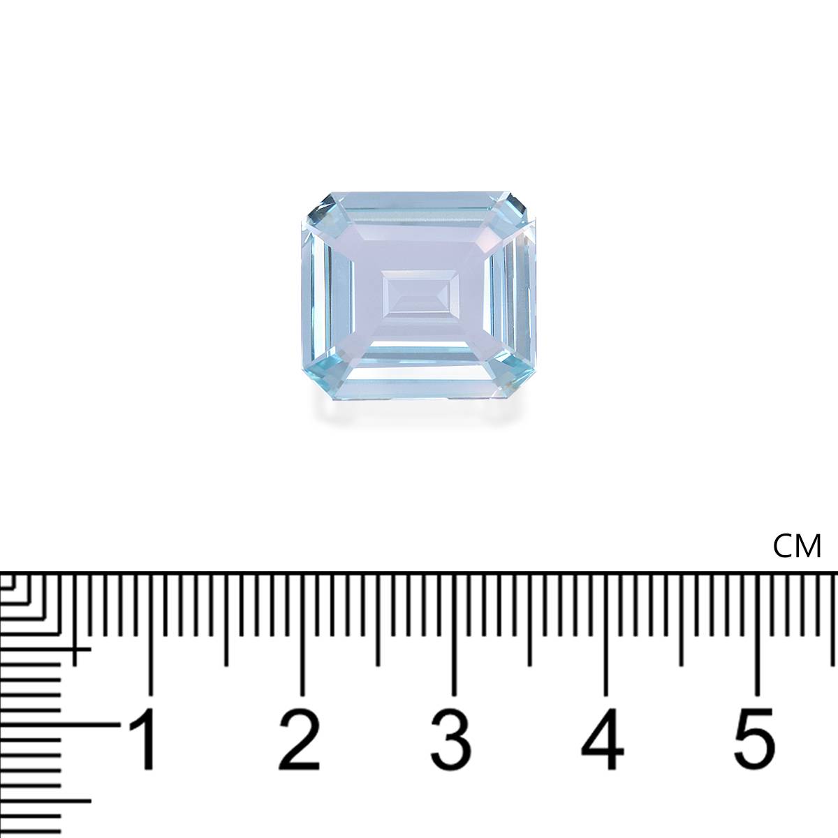 baby blue aquamarine, 9.55ct rectangular cut — view 4