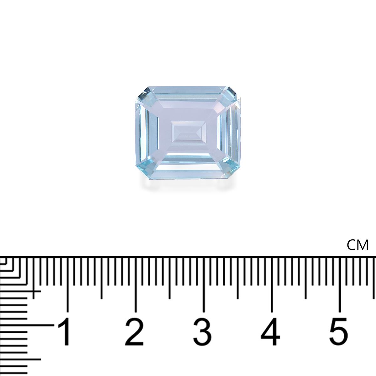 baby blue aquamarine, 9.55ct rectangular cut — view 4