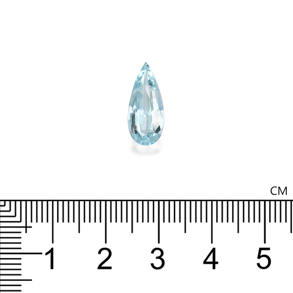 sky blue aquamarine, 2.66ct pear cut — view 4