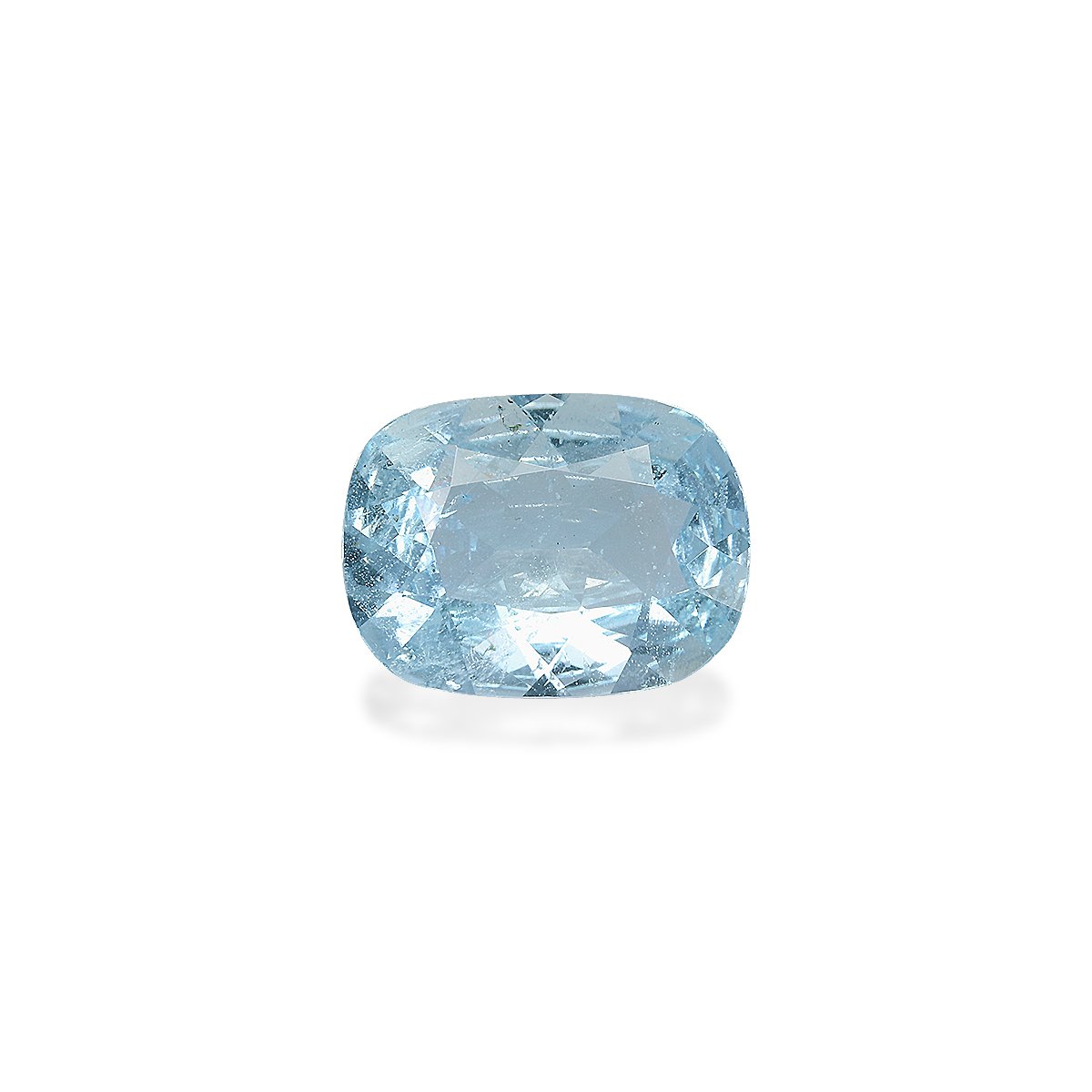 sky blue aquamarine, 4.7ct cushion cut — main view