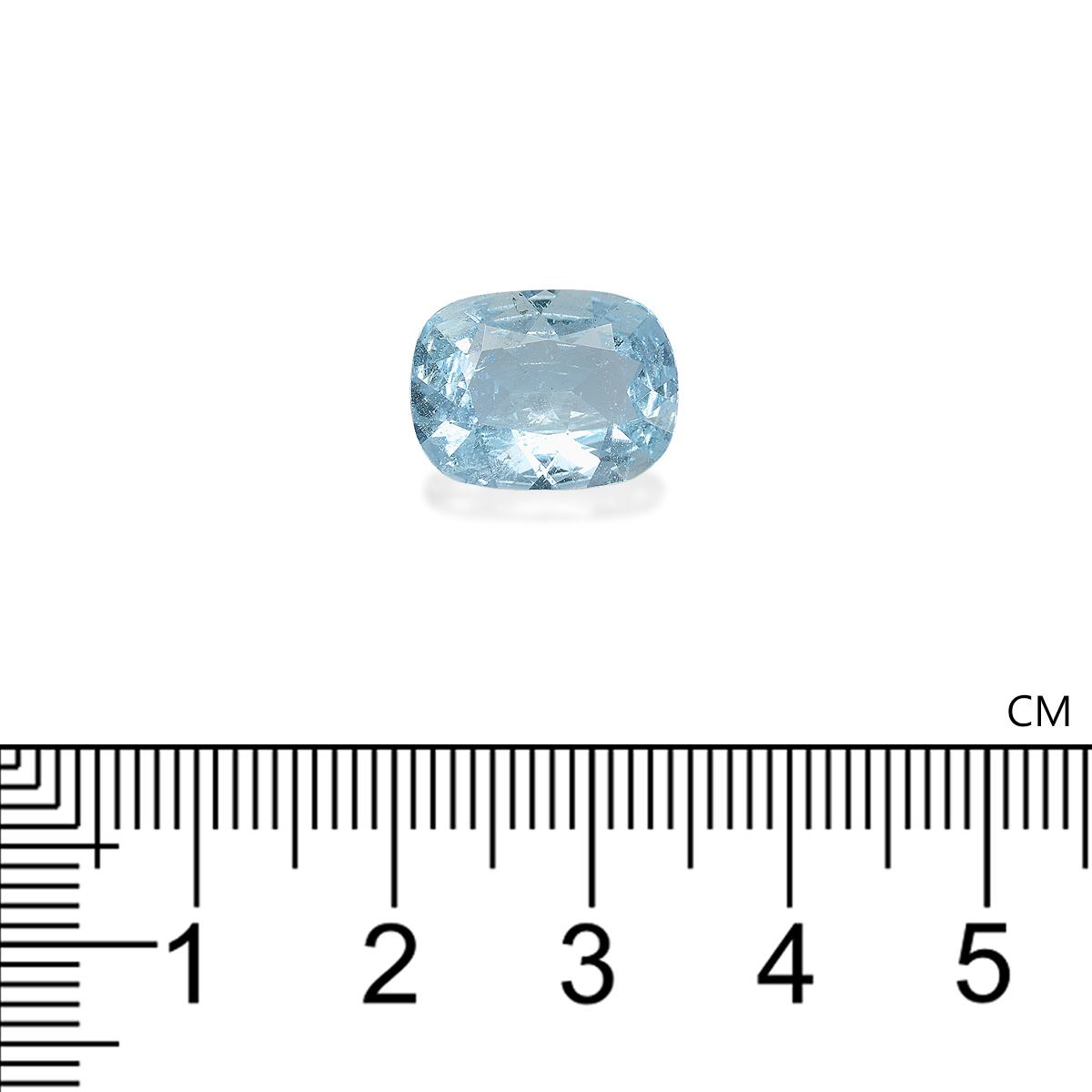 sky blue aquamarine, 4.7ct cushion cut — view 4