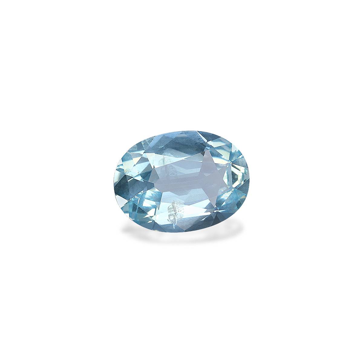 ice blue aquamarine, 3.31ct oval cut — view 3