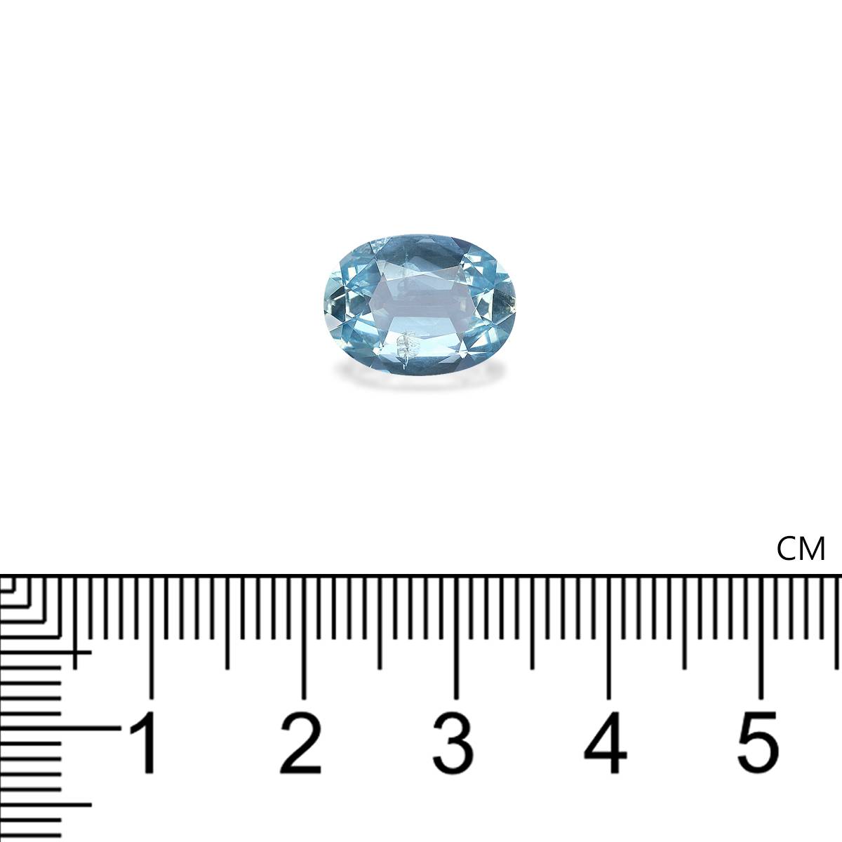 ice blue aquamarine, 3.31ct oval cut — view 4