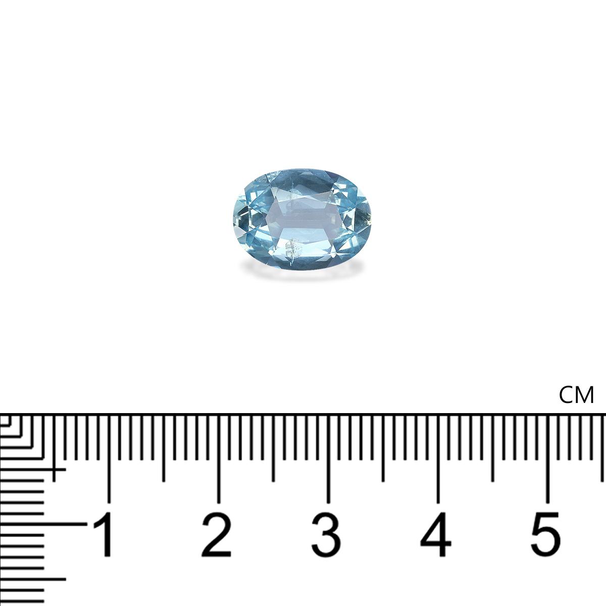 ice blue aquamarine, 3.31ct oval cut — view 4