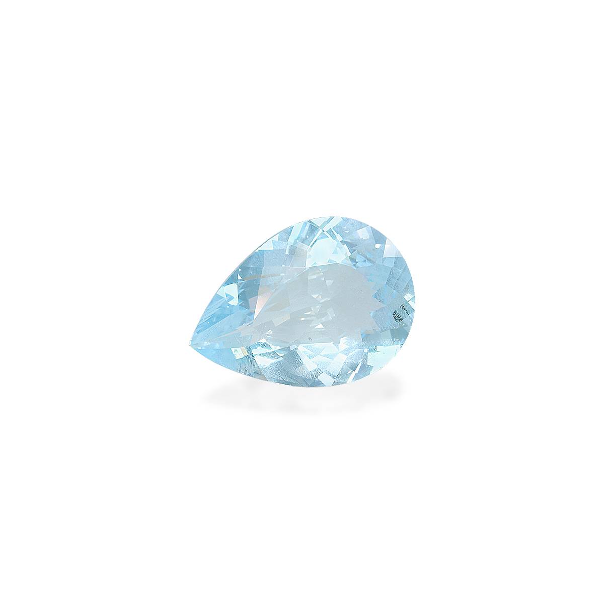 sky blue aquamarine, 4.93ct pear cut — view 3