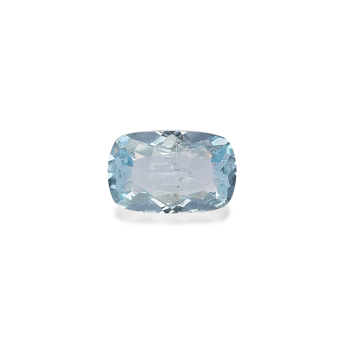 sky blue aquamarine, 10.16ct cushion cut — main view