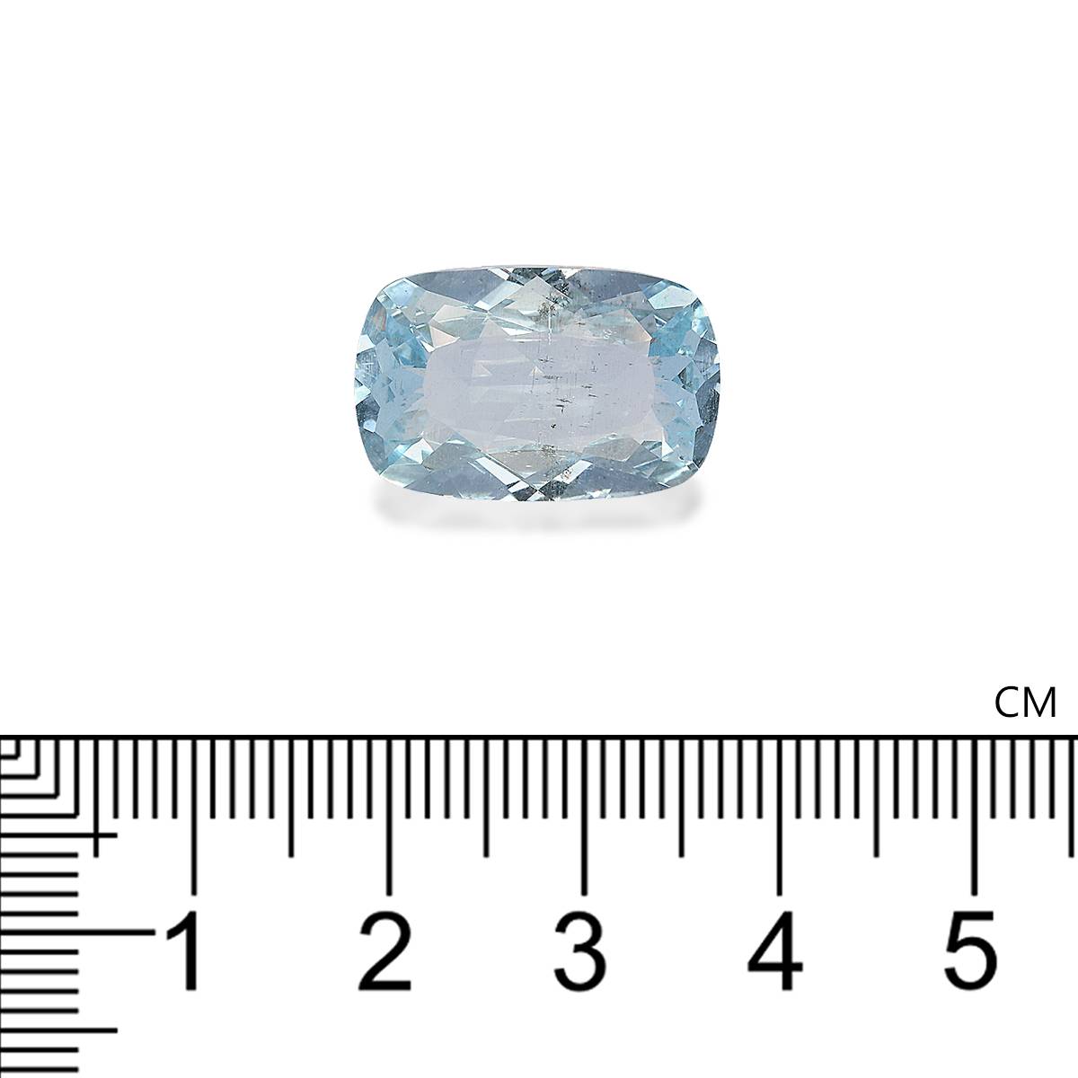 sky blue aquamarine, 10.16ct cushion cut — view 4