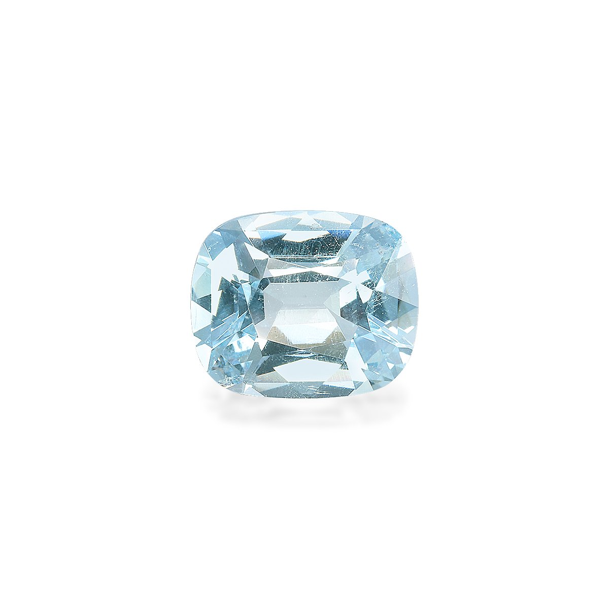 sky blue aquamarine, 4.93ct cushion cut — main view