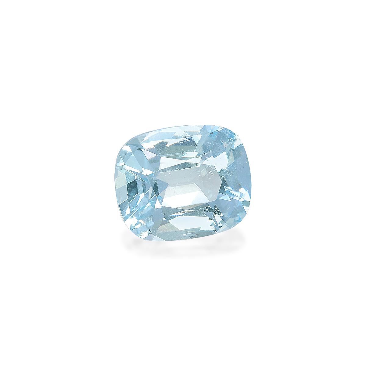 sky blue aquamarine, 4.93ct cushion cut — view 3