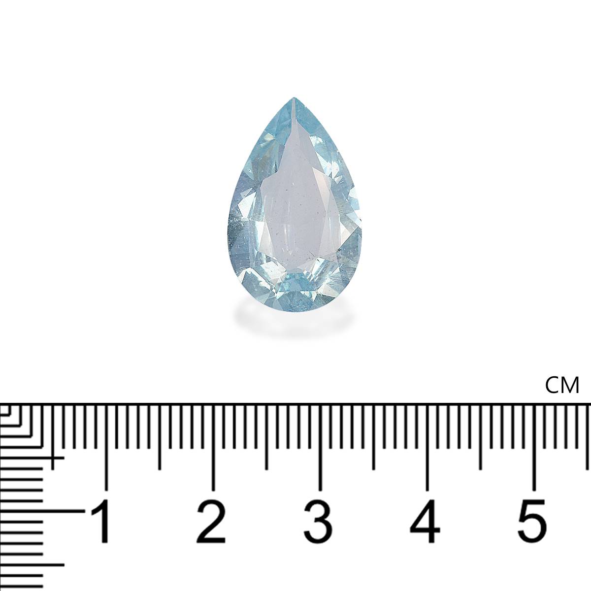 sky blue aquamarine, 8.72ct pear cut — view 4