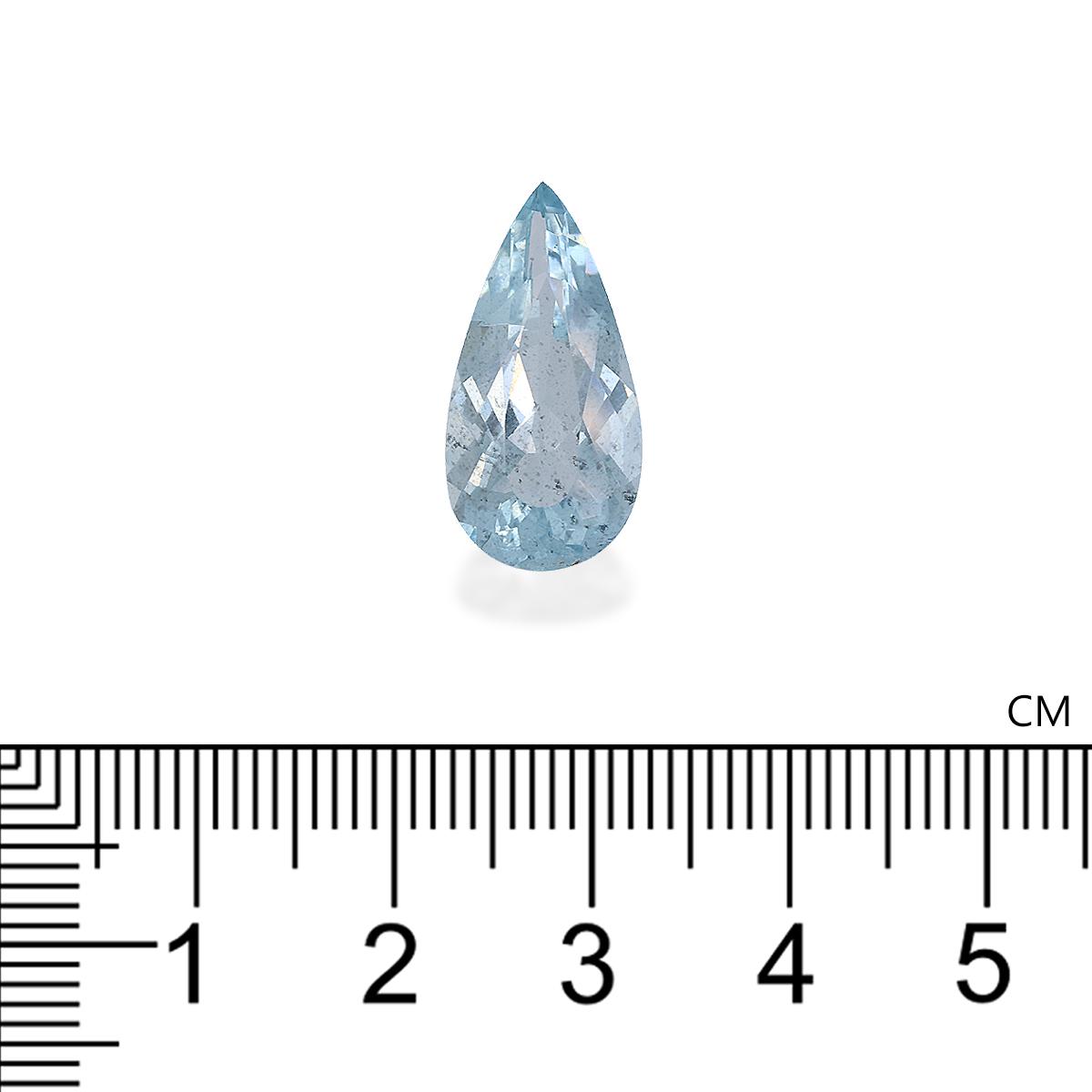 sky blue aquamarine, 6.14ct pear cut — view 4