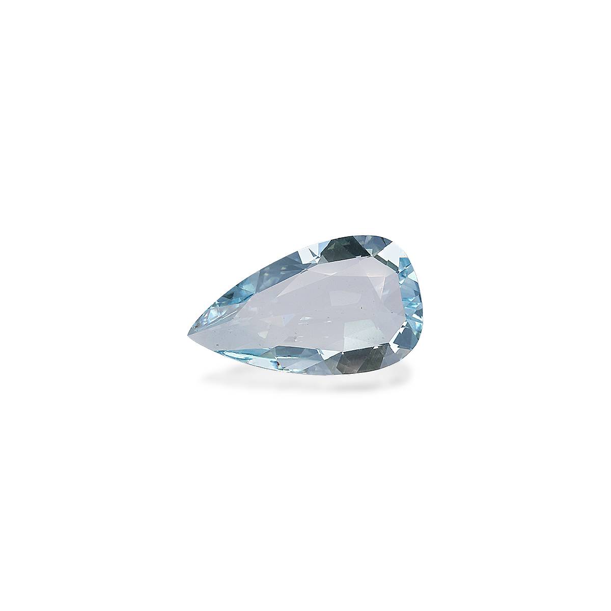 sky blue aquamarine, 8.46ct pear cut — view 3
