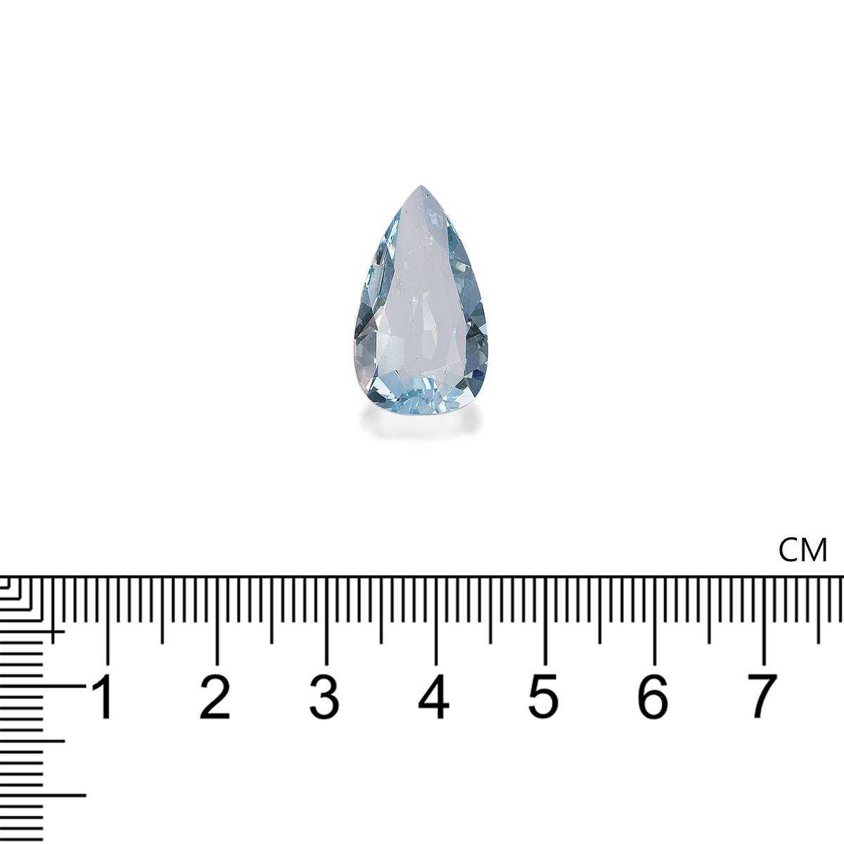 sky blue aquamarine, 8.46ct pear cut — view 4