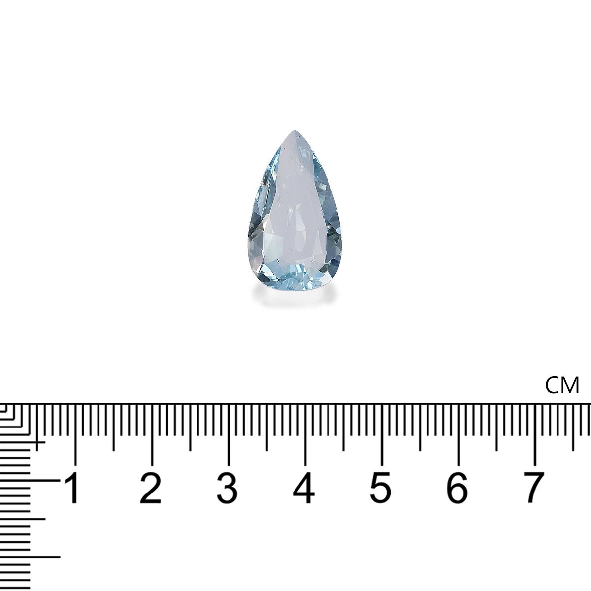 sky blue aquamarine, 8.46ct pear cut — view 4