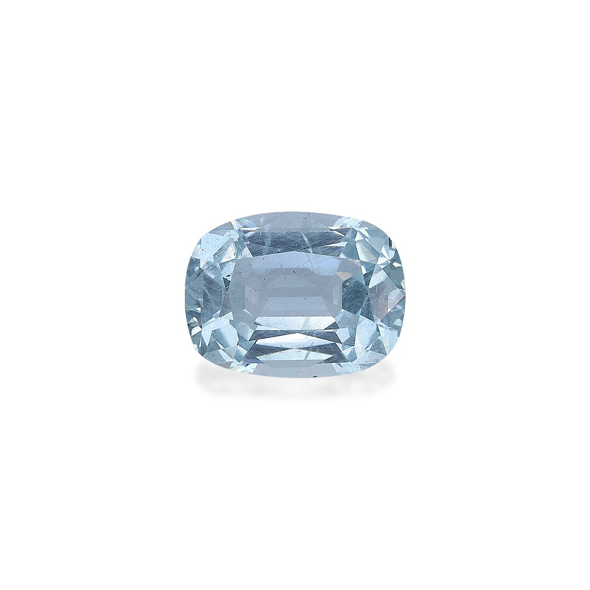 sky blue aquamarine, 5.66ct cushion cut — main view
