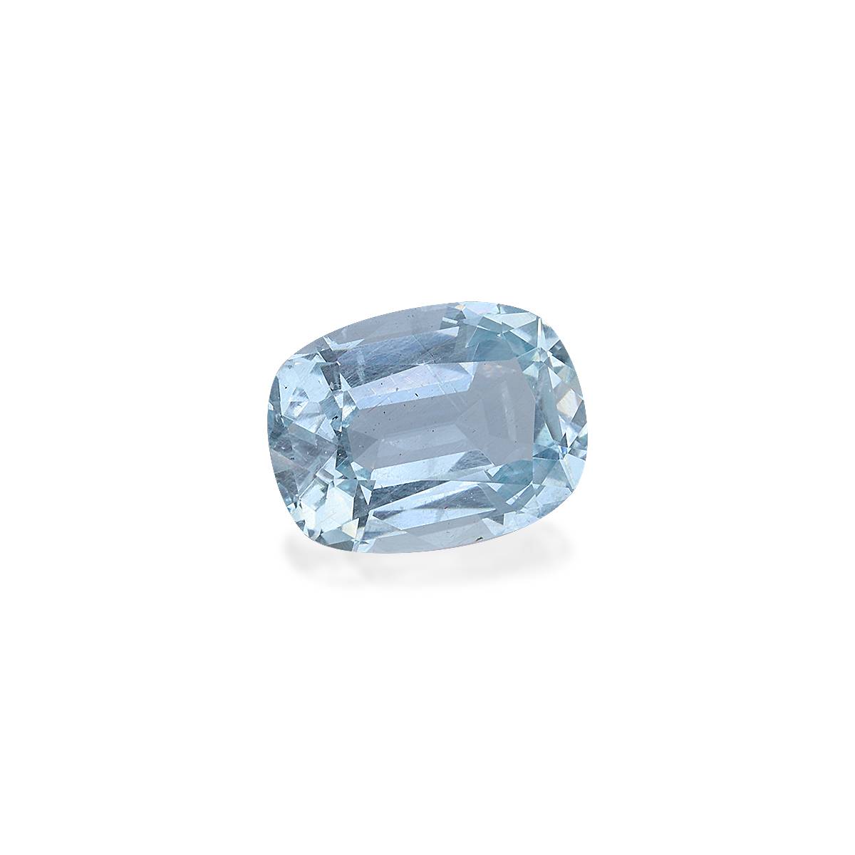 sky blue aquamarine, 5.66ct cushion cut — view 3