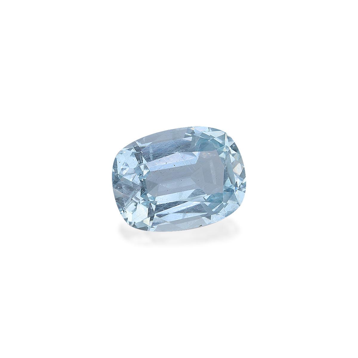 sky blue aquamarine, 5.66ct cushion cut — view 3
