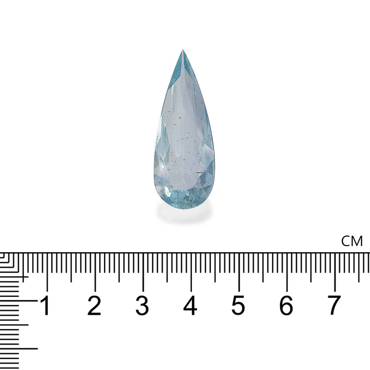 sky blue aquamarine, 14.27ct pear cut — view 4