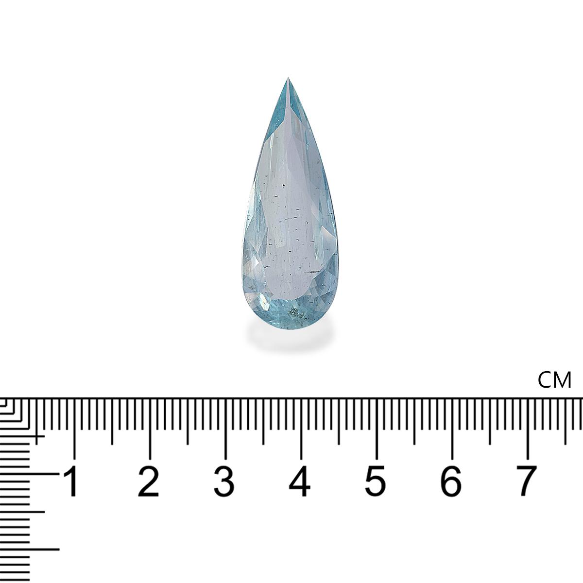 sky blue aquamarine, 14.27ct pear cut — view 4