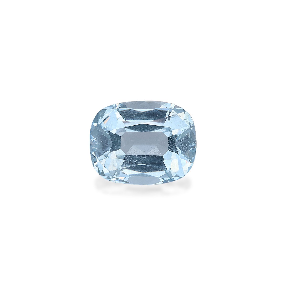 sky blue aquamarine, 3.55ct cushion cut — main view