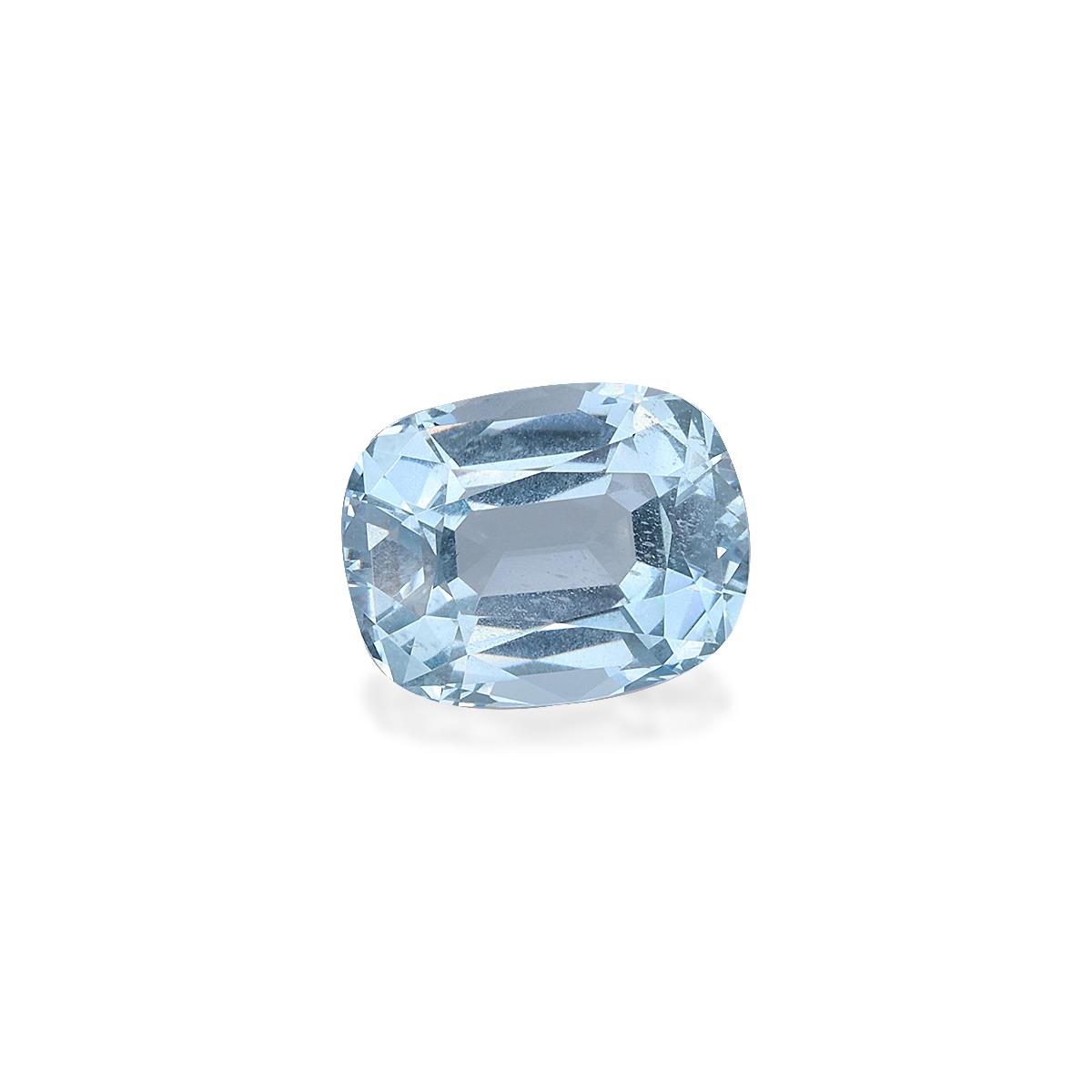 sky blue aquamarine, 3.55ct cushion cut — view 3