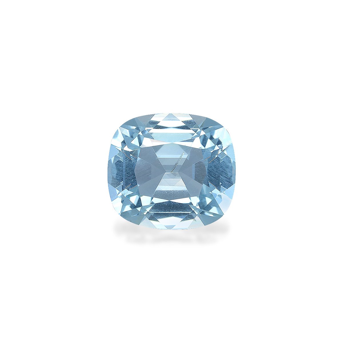 ice blue aquamarine, 4.18ct cushion cut — main view