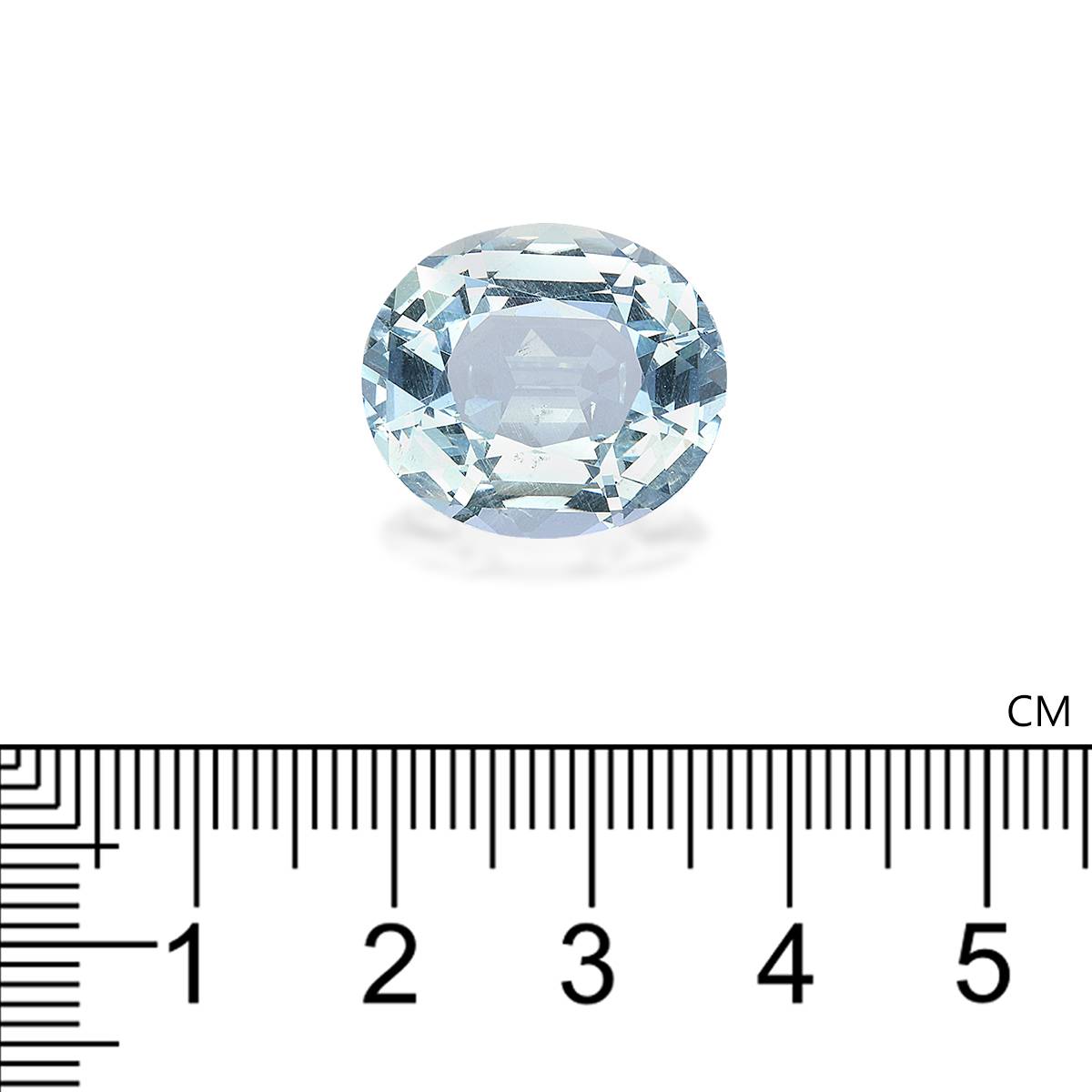sky blue aquamarine, 15.29ct oval cut — view 4