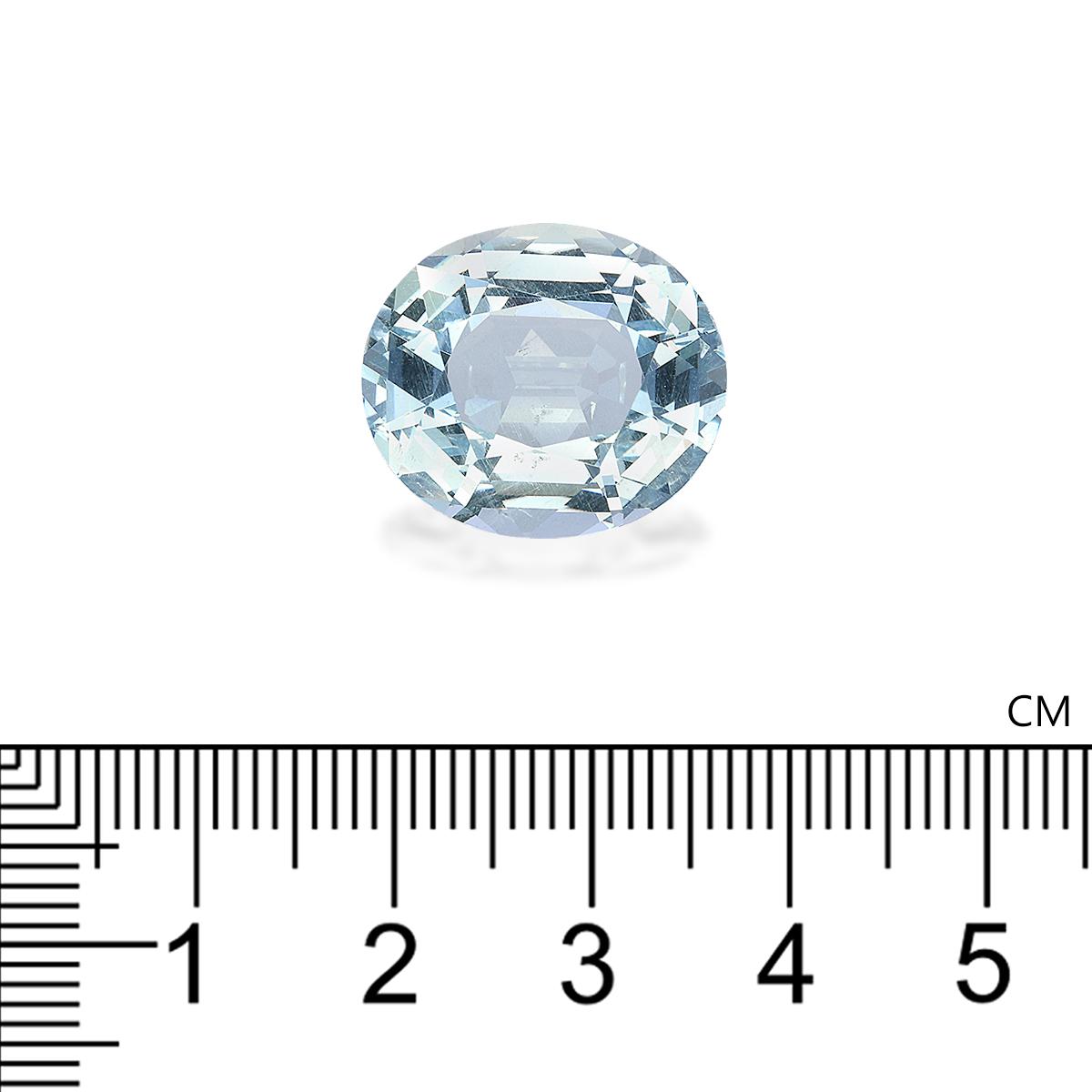 sky blue aquamarine, 15.29ct oval cut — view 4