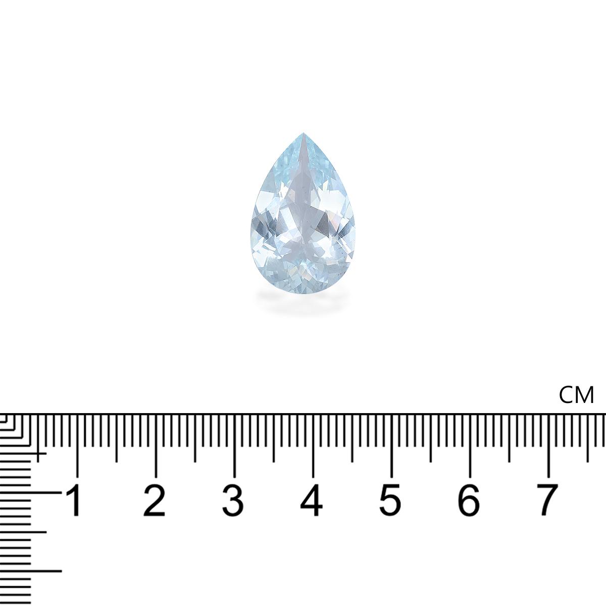sky blue aquamarine, 11.53ct pear cut — view 4