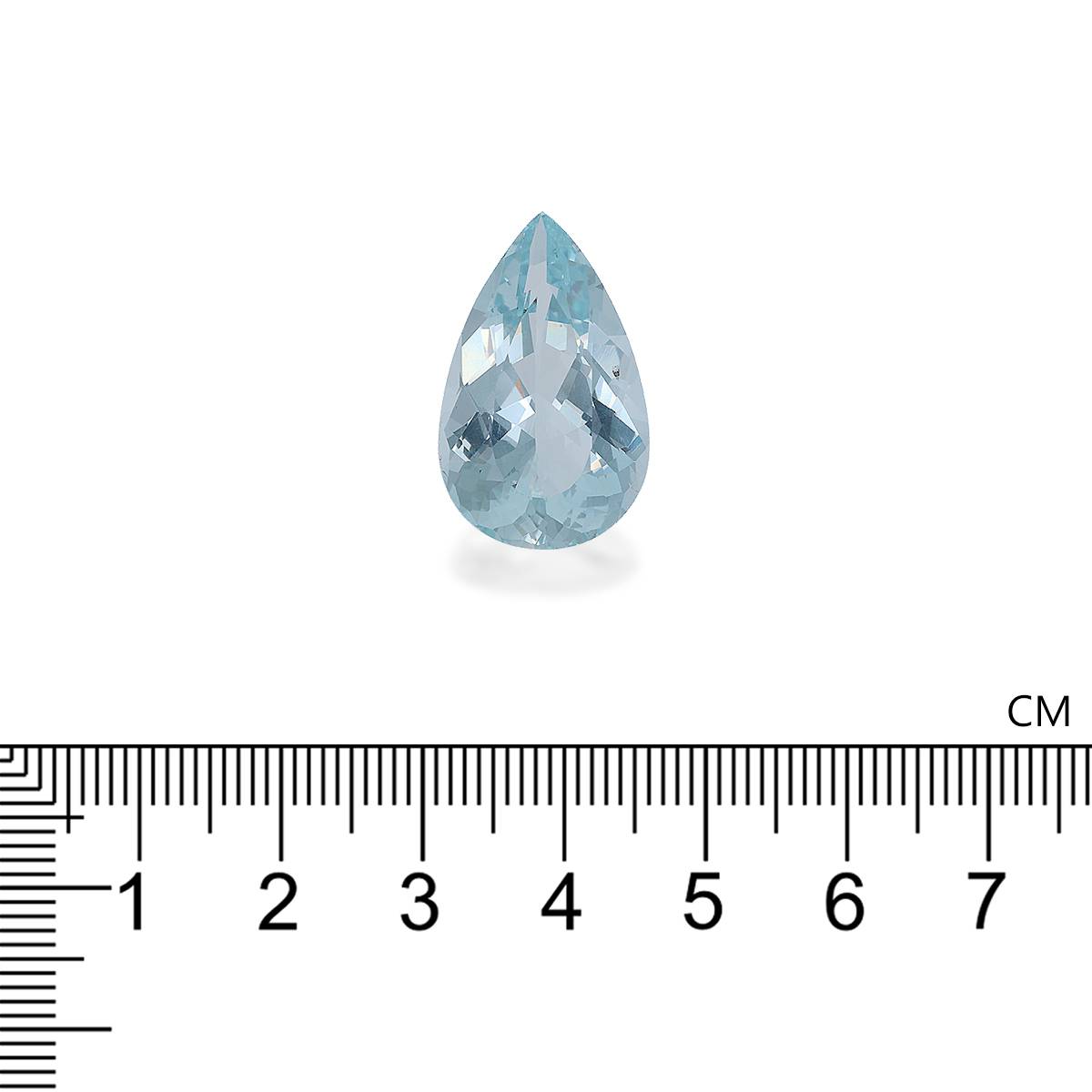 sky blue aquamarine, 16.48ct pear cut — view 4