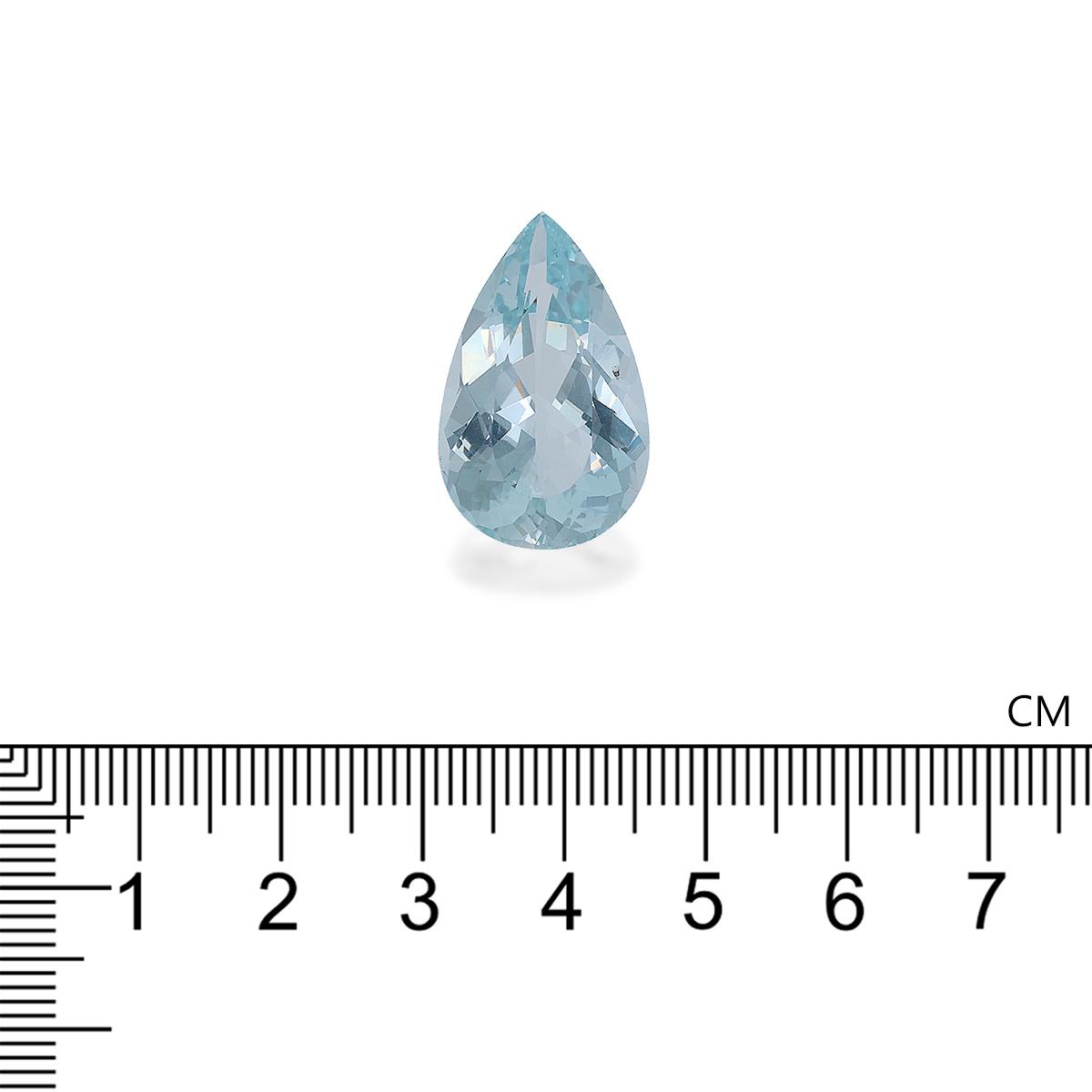 sky blue aquamarine, 16.48ct pear cut — view 4