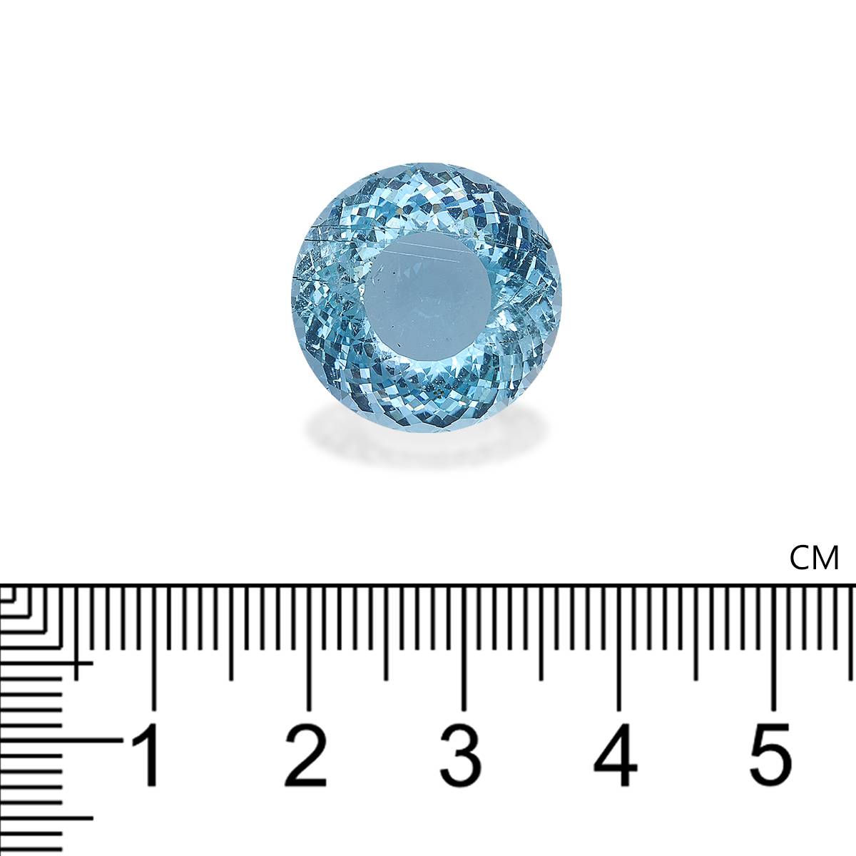 arctic blue aquamarine, 17.47ct round cut — view 4