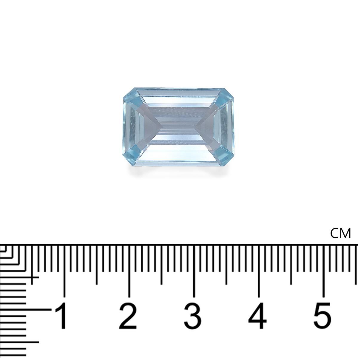 sky blue aquamarine, 9.09ct rectangular cut — view 4