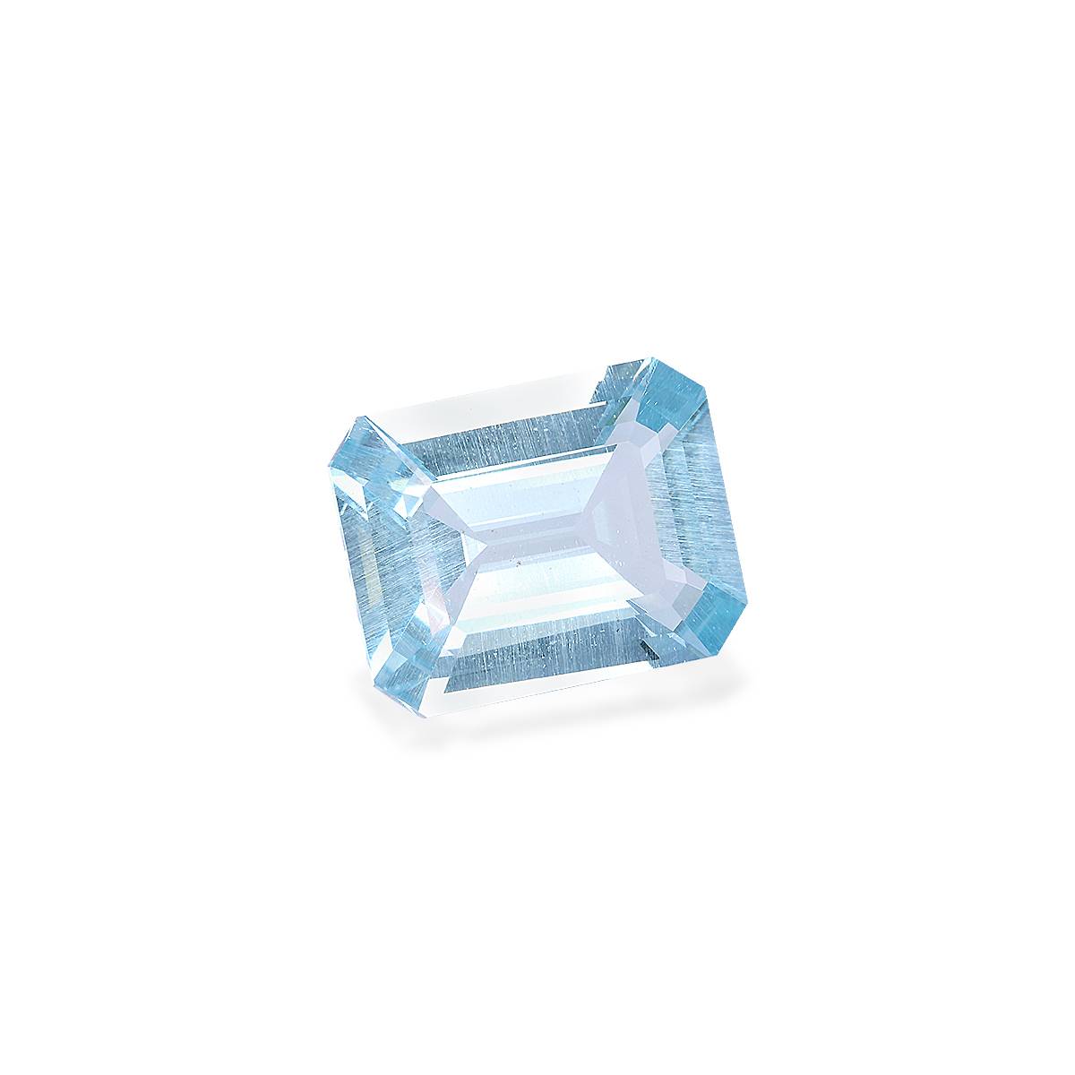 sky blue aquamarine, 13.4ct rectangular cut — view 3