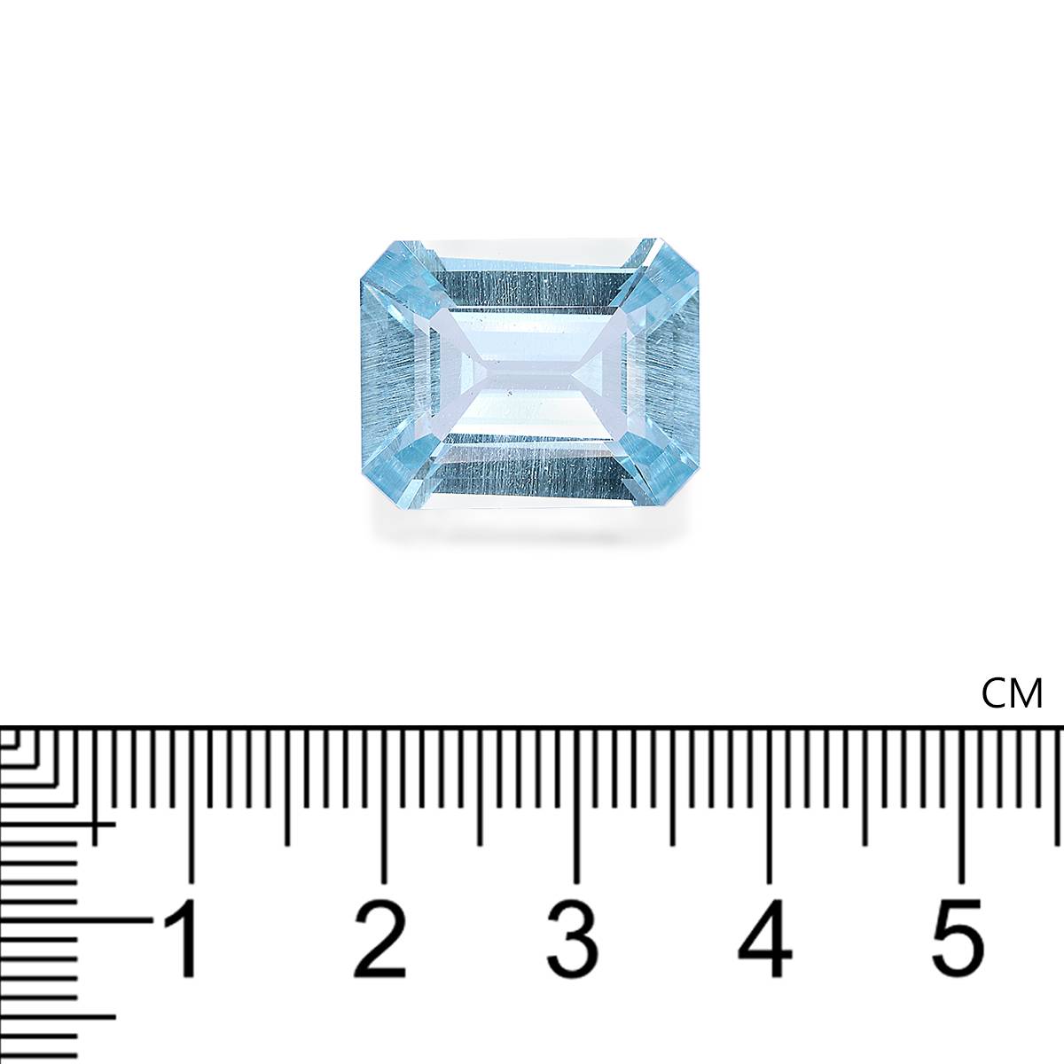 sky blue aquamarine, 13.4ct rectangular cut — view 4