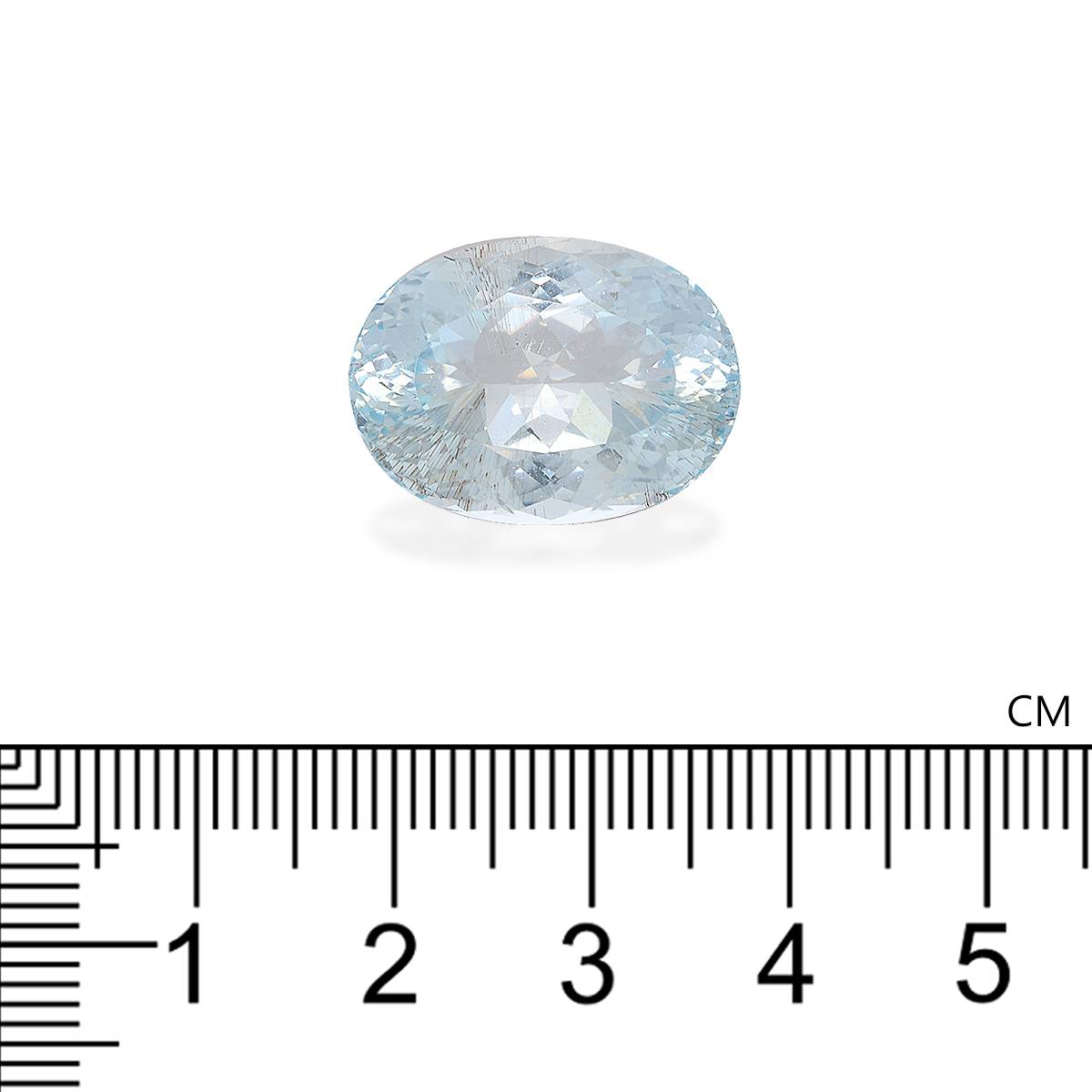 sky blue aquamarine, 19.33ct oval cut — view 4