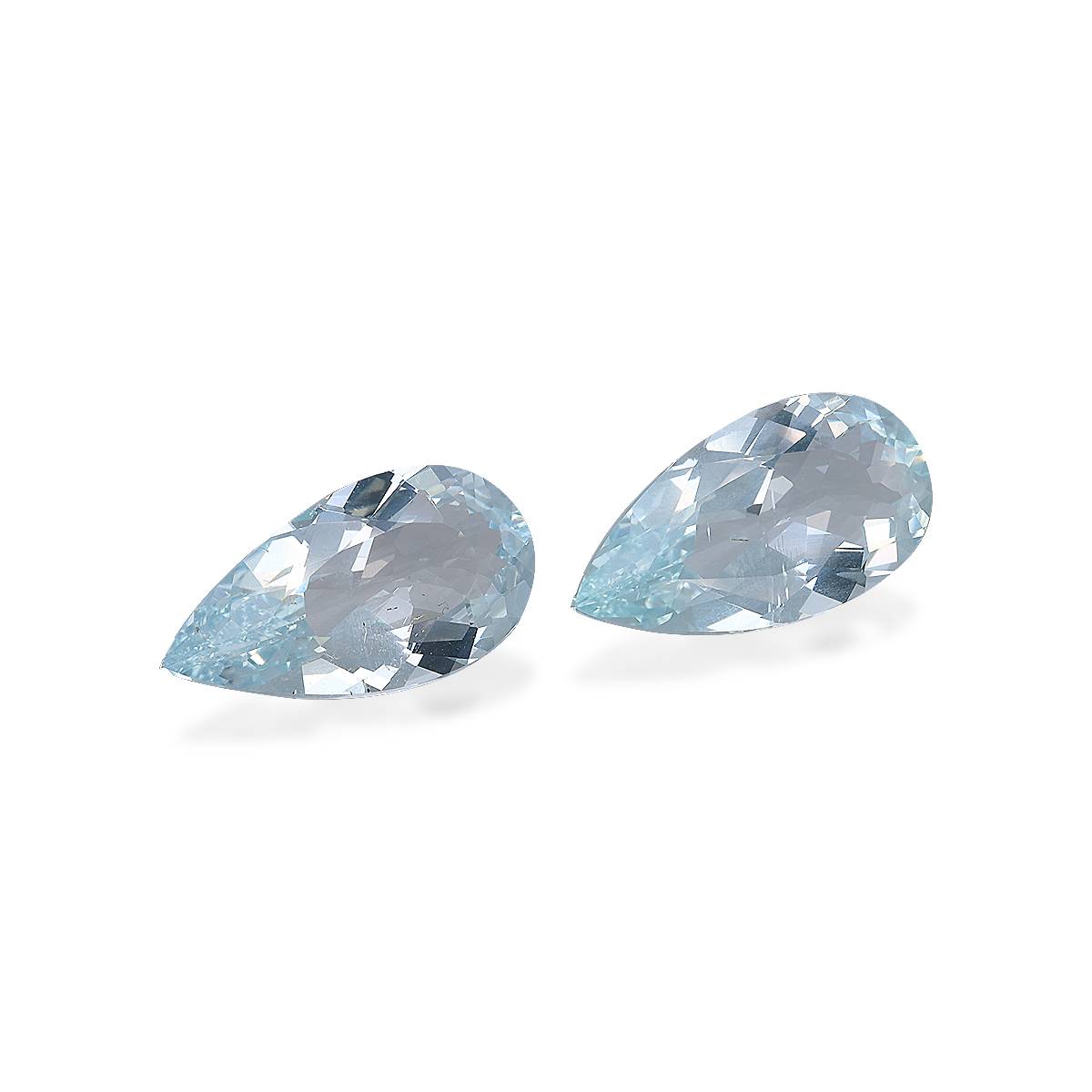 frost white aquamarine, 17.19ct pear cut — view 3