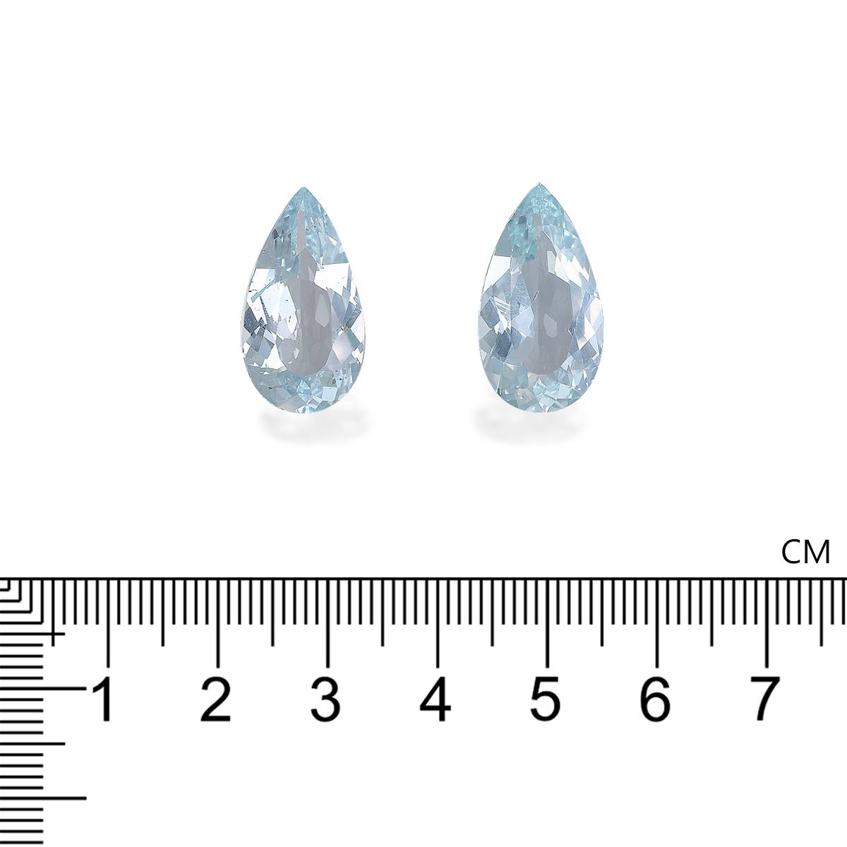 frost white aquamarine, 17.19ct pear cut — view 4