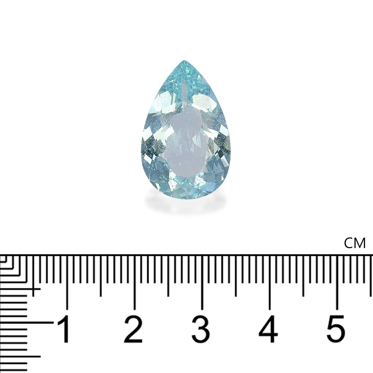 baby blue aquamarine, 9.74ct pear cut — view 4
