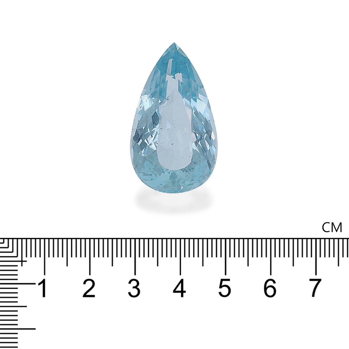 baby blue aquamarine, 47.15ct pear cut — view 4