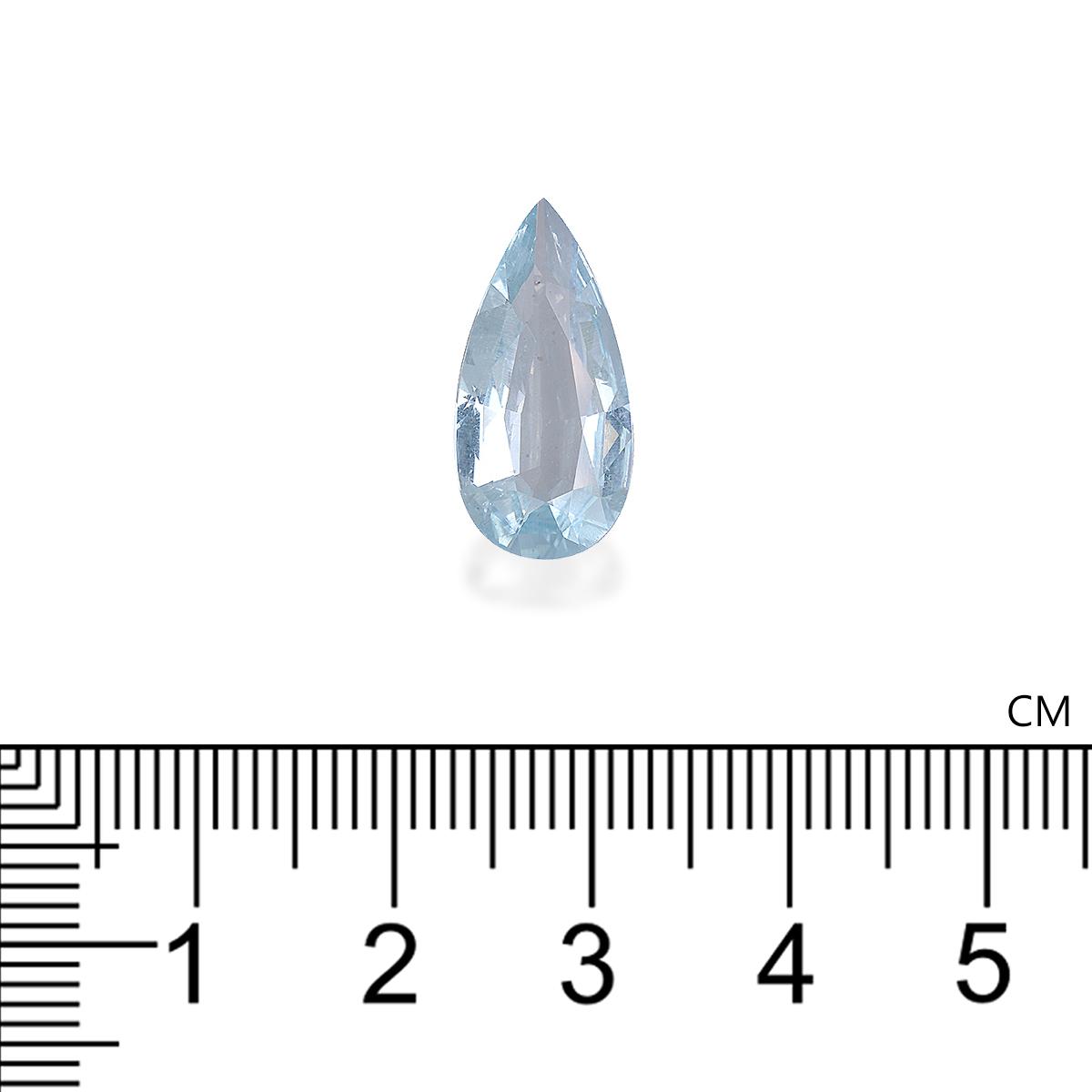 sky blue aquamarine, 4.65ct pear cut — view 4