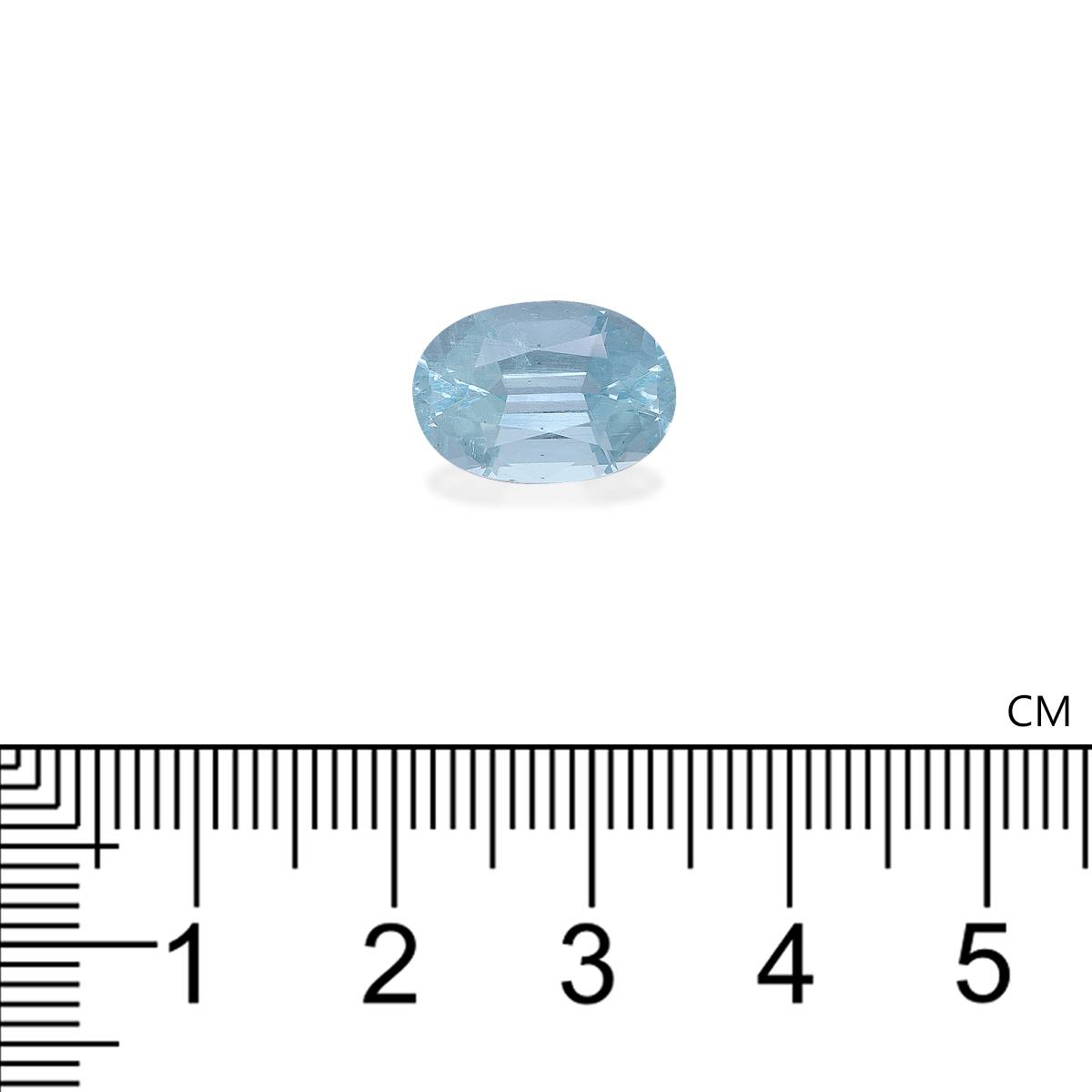 sky blue aquamarine, 4.92ct oval cut — view 4